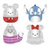 Peluches Jazwares Squishmallows Disney 100 - Mickey, Stitch, Cheshire Cat & Minnie 12,5cm 4 pack assorted