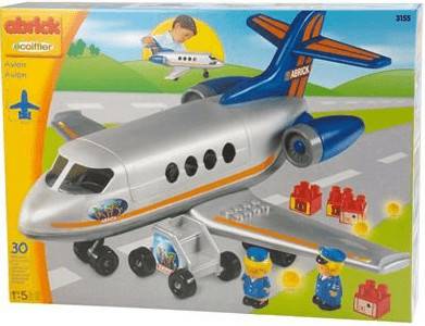 Jouets de transport & travaux Ecoiffier Abrick - Avion avec 4 figurines